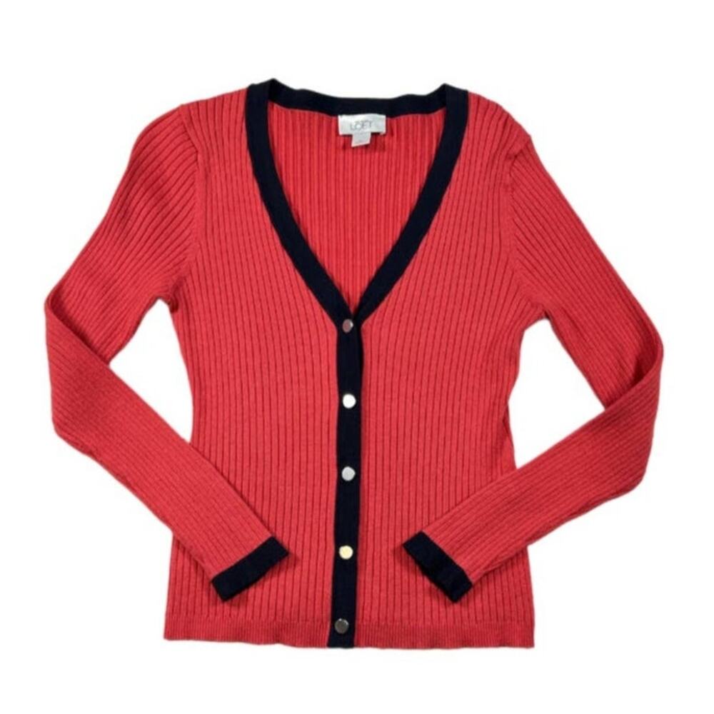 Loft Orange/Red Sweater Top | Size M